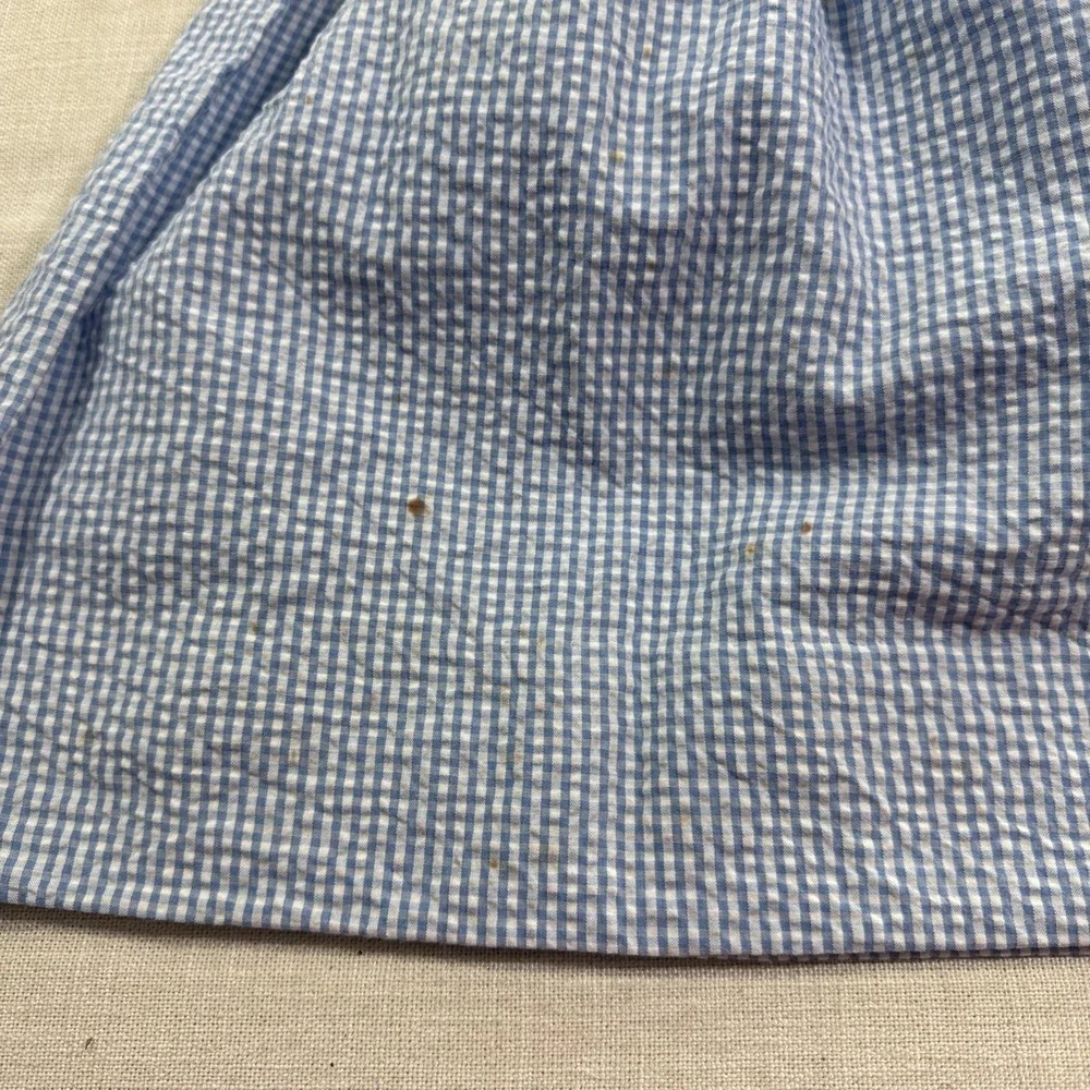 Petit Ami Dress Kids 4 Blue Gingham Seersucker Coastal Nautical Southern